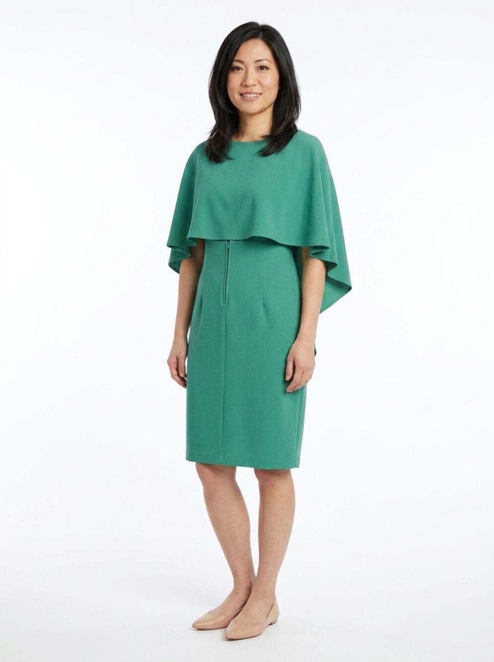 Karlie Made in USA Green Sheath Mini Knit Stretch Dress Women Size L
